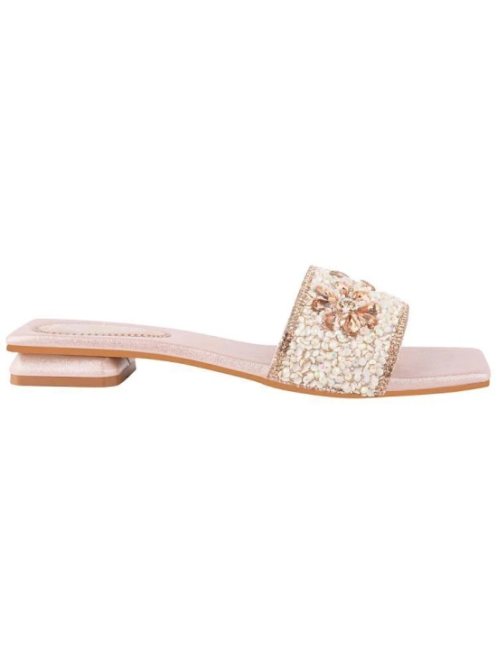 Shoetopia Rose Gold Womens Flats - None