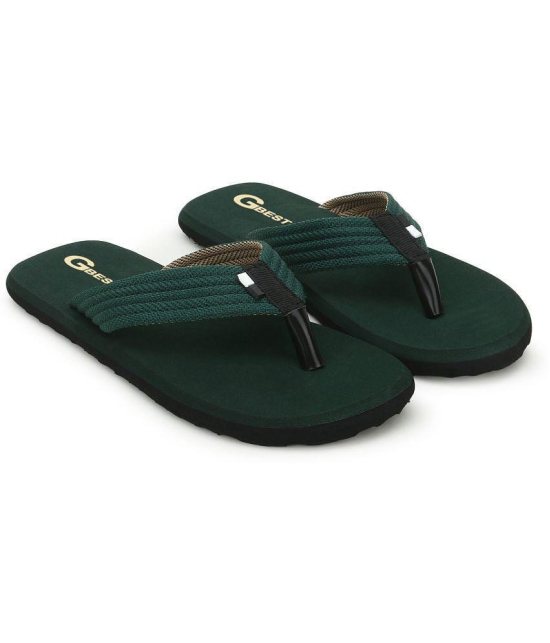 GBest - Green Men's Thong Flip Flop - None