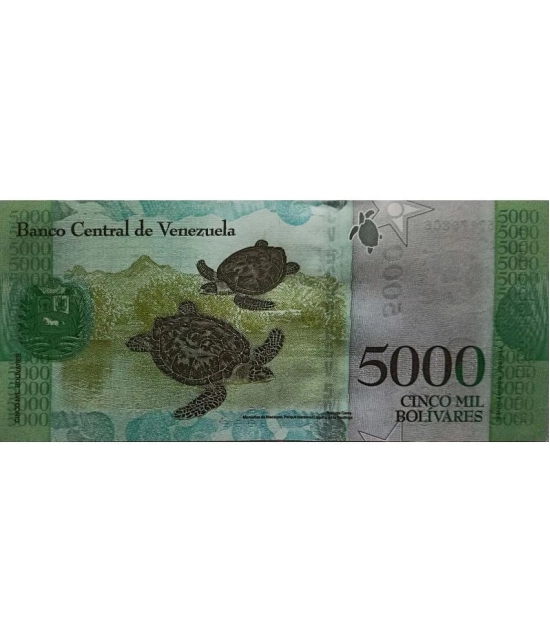 Hop n Shop - Venezuela 5000 Mil Bolivares Gem UNC 1 Paper currency & Bank notes