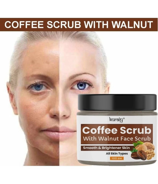 KURAIY Coffee Smooth And Brighter Skin Face Scrub for All Skin Types 100g