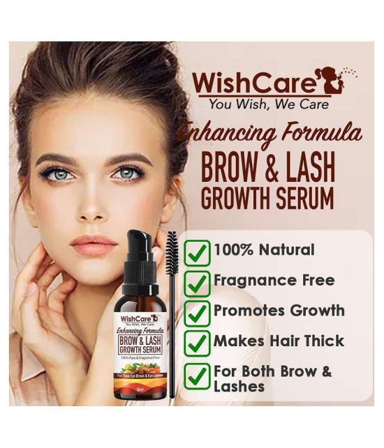 WishCare Brow & Lash Growth Serum - EyeBrow & Eyelash Growth Oil Eye Roller 30 mL