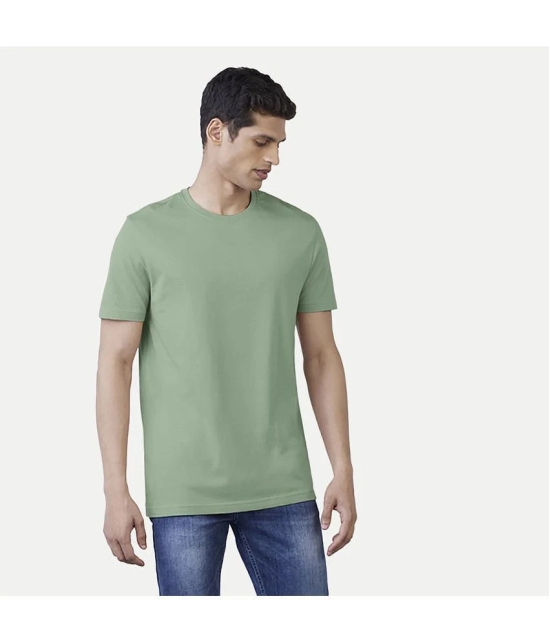 Radprix Cotton Blend Regular Fit Solid Half Sleeves Mens T-Shirt - Light Green ( Pack of 1 ) - None