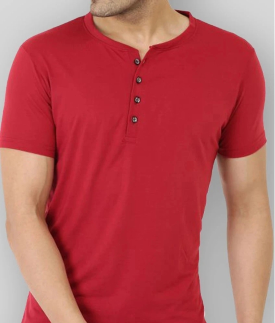 Leotude - Cotton Blend Regular Fit Maroon Mens T-Shirt ( Pack of 1 ) - None