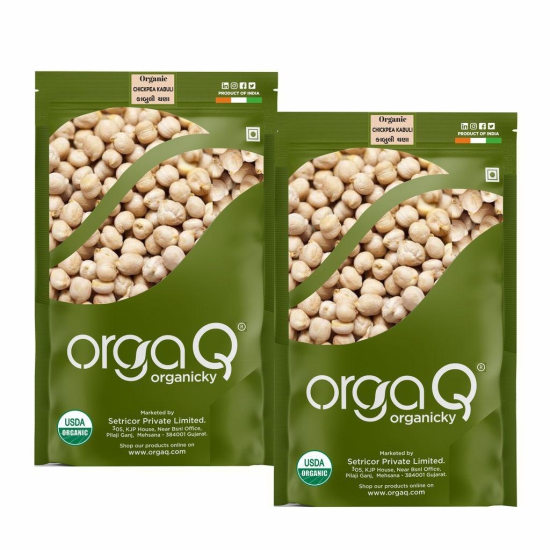 OrgaQ Organicky Organic Fresh Regular Chickpea Kabuli Chana