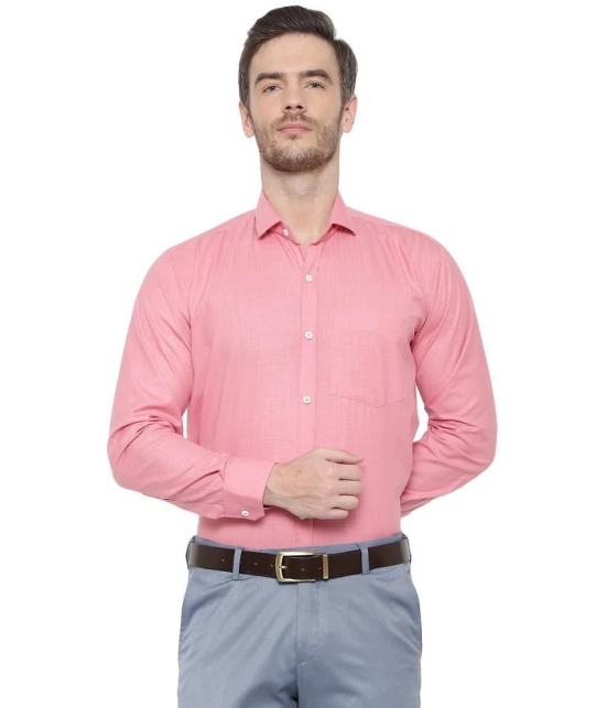 SREY - Cotton Blend Slim Fit Pink Mens Casual Shirt ( Pack of 1 ) - None