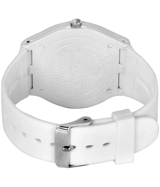 Versatile - White Leather Analog Mens Watch