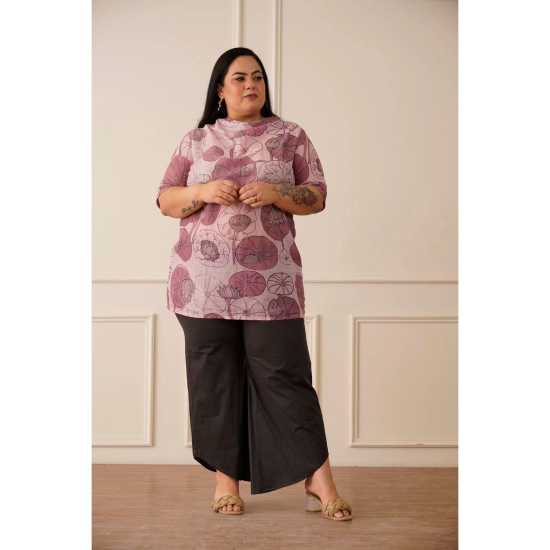 Evergreen Supervoil Co-ord Set in Onion Pink and Black-2XL