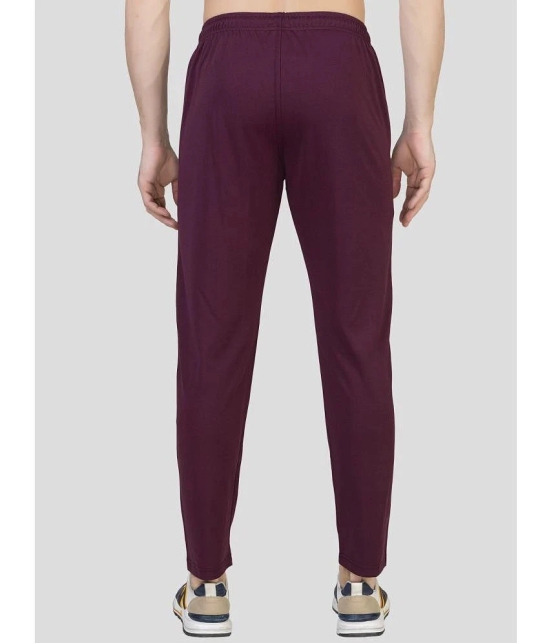 Zeffit - Maroon Lycra Mens Trackpants ( Pack of 2 ) - None