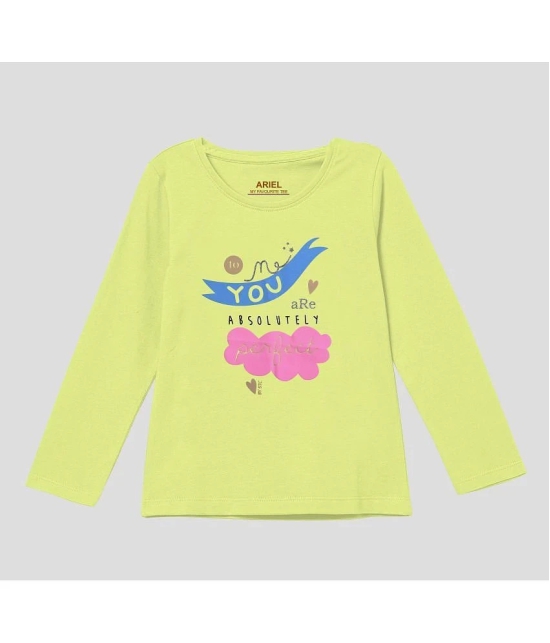 Ariel - Yellow Cotton Girls T-Shirt ( Pack of 1 ) - None