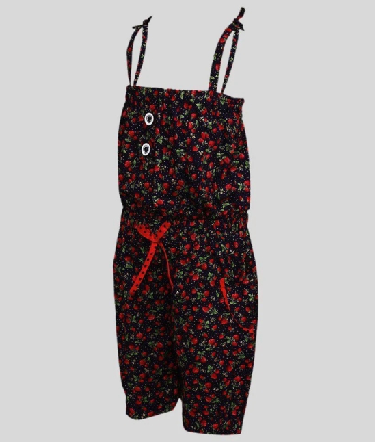 Arshia Fashions - Multicolor Cotton Girls Jumpsuit ( ) - 4 Years