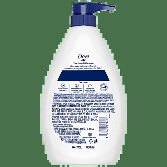 Dove Deep Moisture Body Wash, 800 Ml