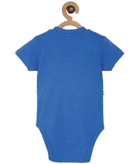 miniklub Blue Cotton Baby Boy Bodysuit & Jogger Set ( Pack of 2 ) - None