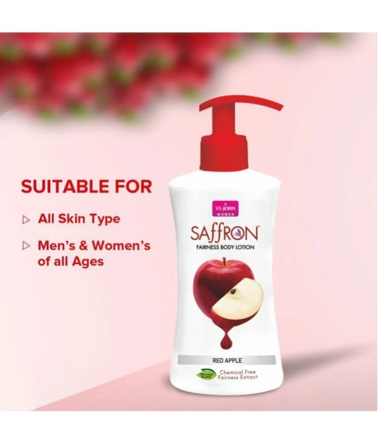 VI-JOHN Saffron Fairness Red Apple Body Lotion for Men & Women 250ml -Pack of 1