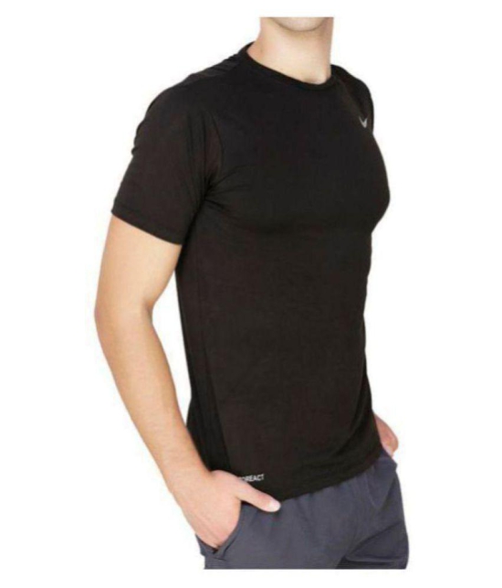 FSN Black Polyester T-Shirt - M