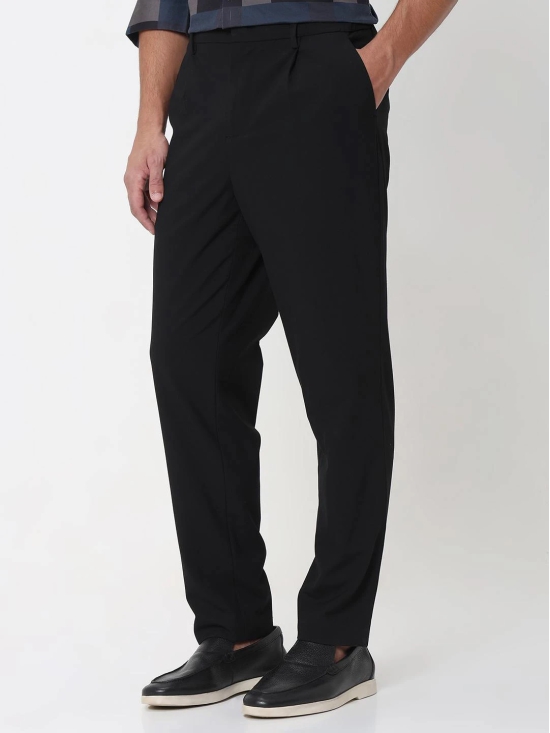 Olive Relaxed Tapered Fit Single Pleated Pants Trouser