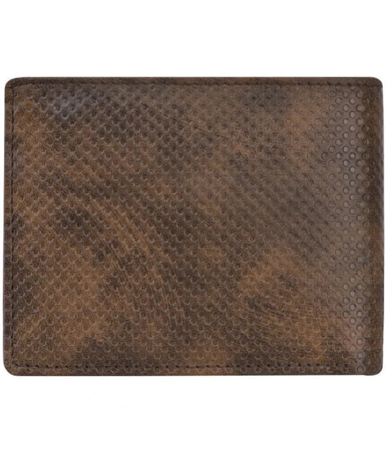 GEEO - Brown Faux Leather Mens Two Fold Wallet ( Pack of 1 ) - Brown