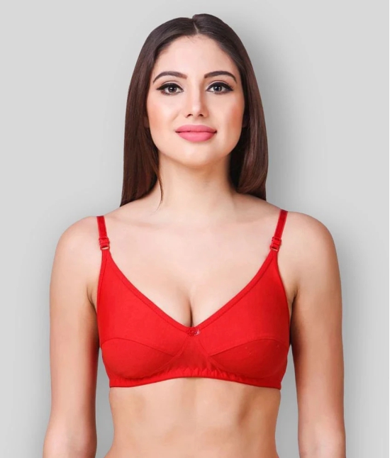 Kiran Enterprises Pack of 6 Cotton Non Padded Womens Push Up Bra ( Multi Color ) - 30B