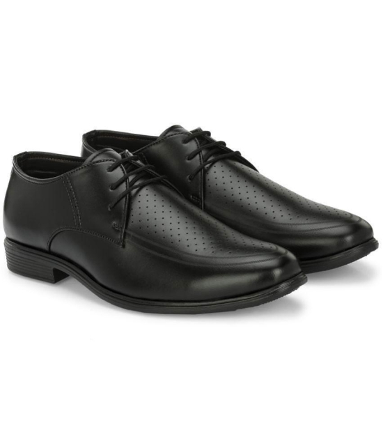 Leeport - Black Mens Derby Formal Shoes - None