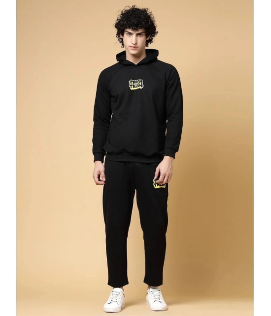 Rigo - Black Fleece Regular Fit Mens Tracksuit ( Pack of 1 ) - None