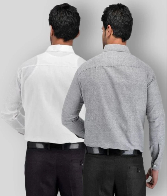 DESHBANDHU DBK - Multicolor Cotton Regular Fit Mens Formal Shirt (Pack of 2) - None