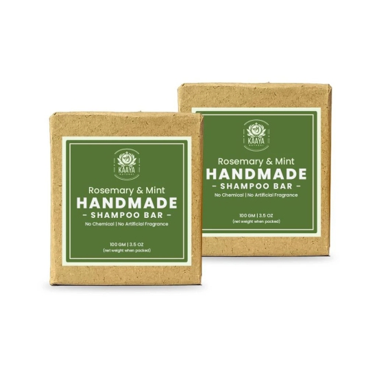 Kaaya Natural Rosemary & Mint Handmade Shampoo Bar (Pack of 2)