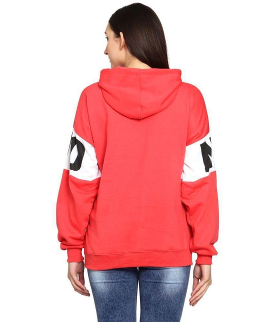 PPTHEFASHIONHUB Fleece Womens Hooded Sweatshirt ( Red ) - None