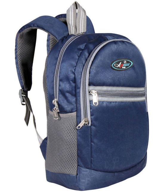 Apnav - Navy Blue Polyester Backpack For Kids