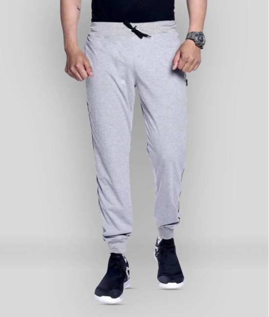 Zeffit - Light Grey Cotton Mens Trackpants ( Pack of 1 ) - L