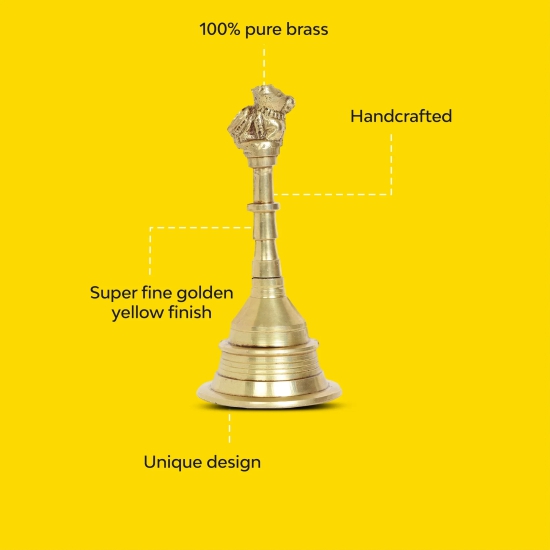 Nandi Brass Prayer Bell | 100% Pure Brass