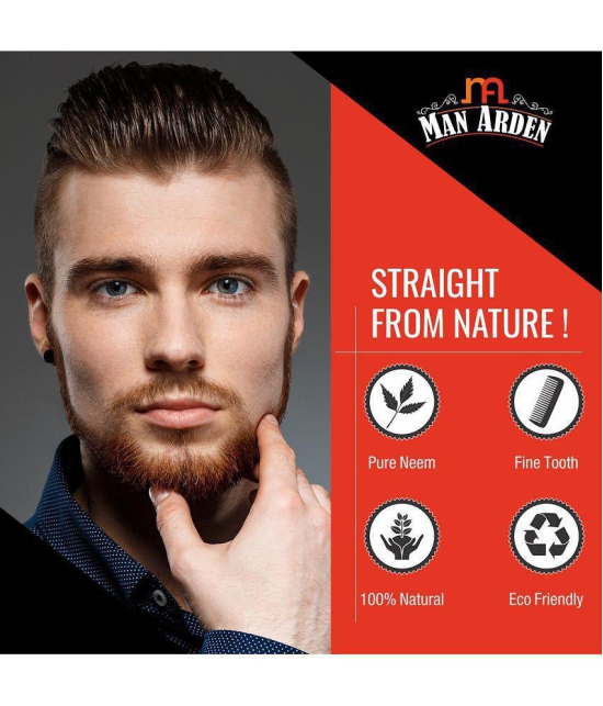 Man Arden Natural Kacchi Neem Wood Hair Comb For Healthy Scalp