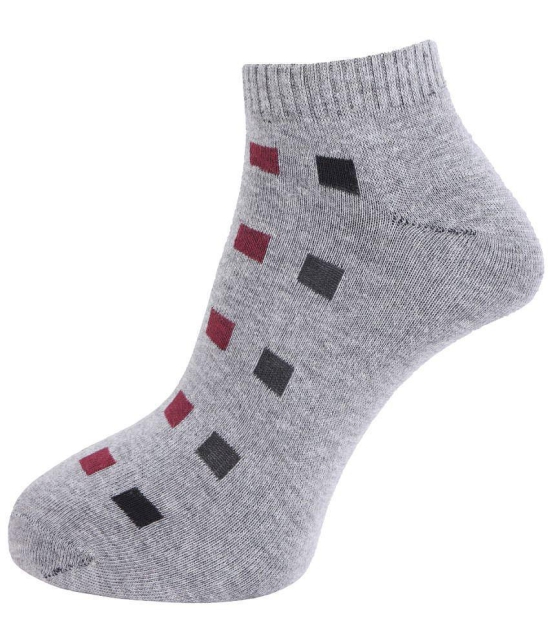 Dollar Socks - Cotton Mens Printed Multicolor Ankle Length Socks ( Pack of 5 ) - Multicolor