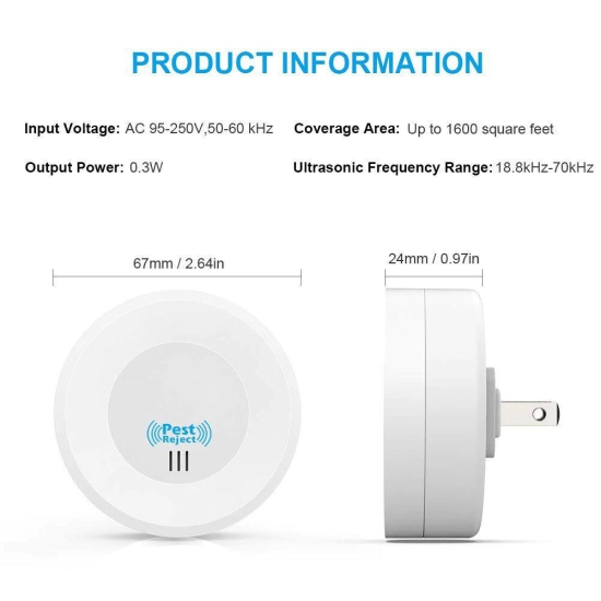 Mini Round Ultrasonic Pest Repeller