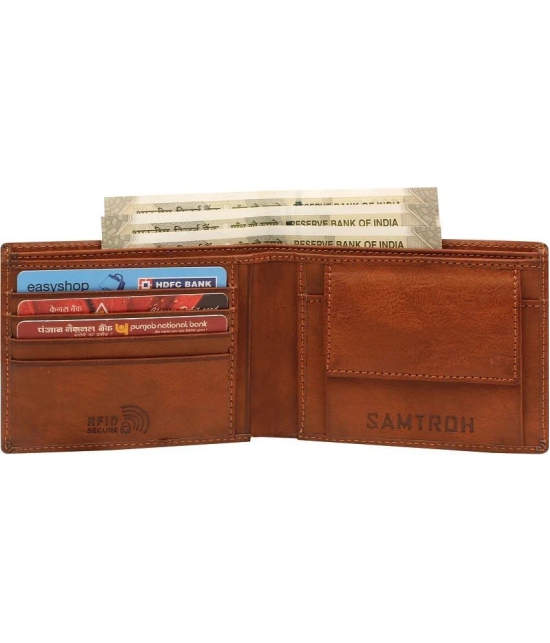 samtroh - PU TAN Mens Regular Wallet ( Pack of 1 ) - Tan