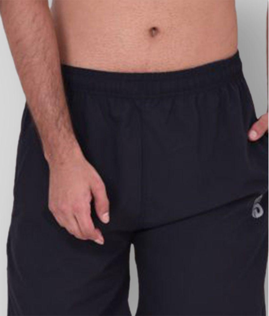 Forbro Black Polyester Lycra Fitness Shorts - None