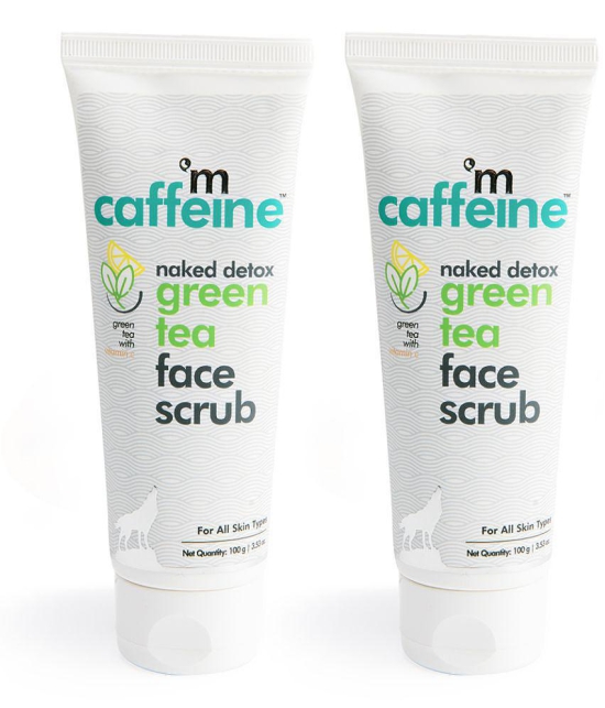 mCaffeine Exfoliating Green Tea Face Scrub (Pack of 2)