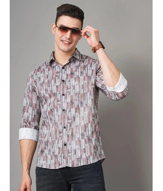 Paul Street Polyester Slim Fit Printed Full Sleeves Mens Casual Shirt - Grey ( Pack of 1 ) - None