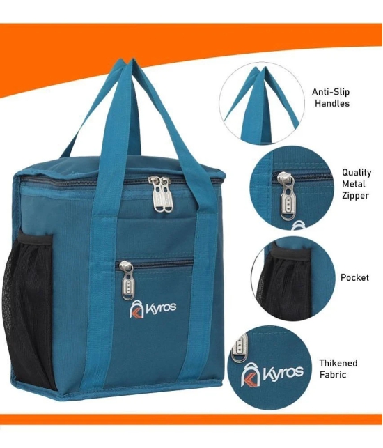 Kyros Blue Polyester Lunch Bag Pack of 1 - Blue