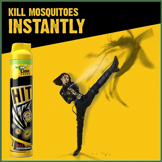 Hit Mosquito & Fly Killer Spray - Lime Fragrance, 200 Ml