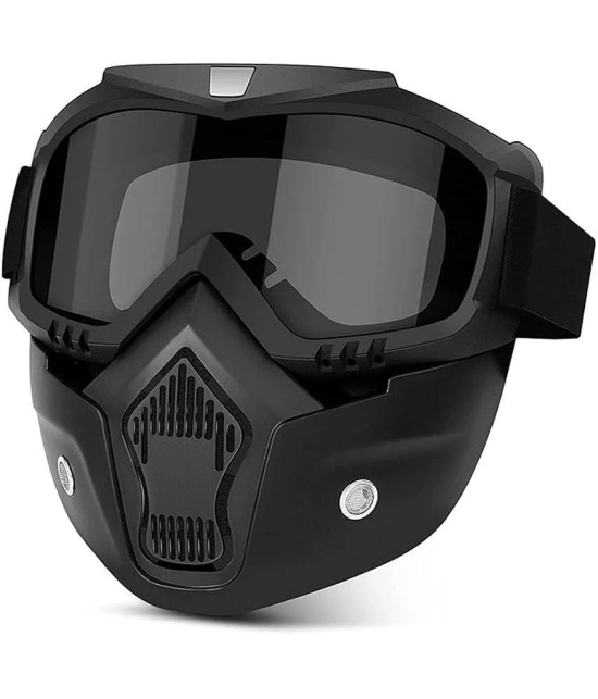 THRIFTKART UV Protected Black Riding Goggles ( Pack of 1 )