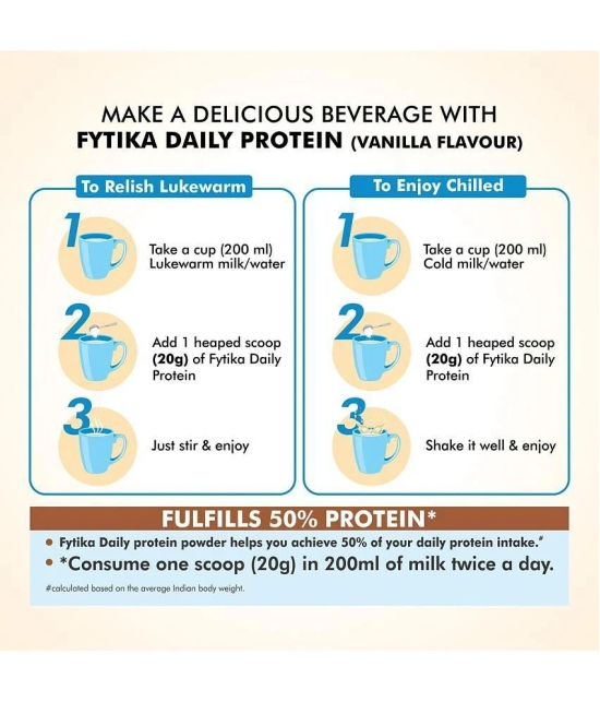 FYTIKA Daily Protein powder Vanilla flavour- 400 G