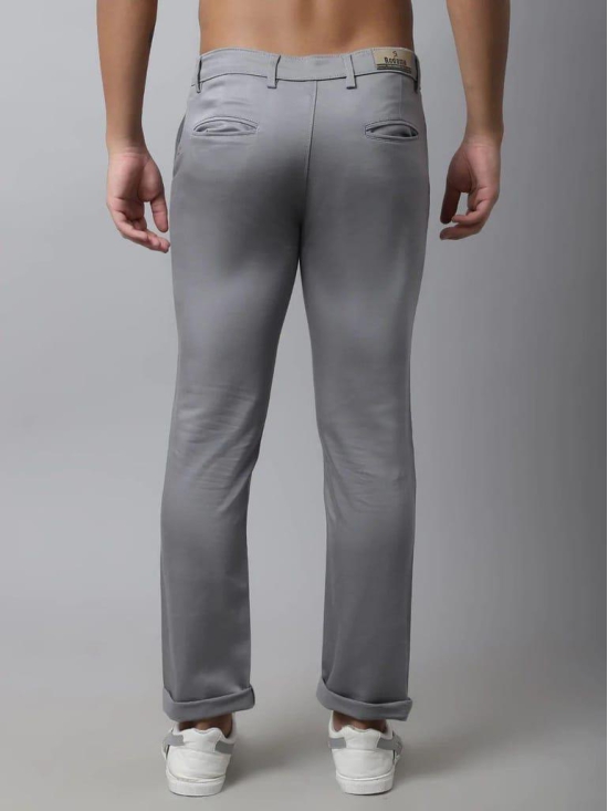 Rodamo Men Grey Slim Fit Trousers