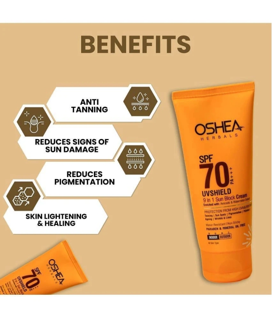 Oshea Herbals UVSHIELD 9 In 1 Sun Block Cream SPF-70 PA+++60Grams