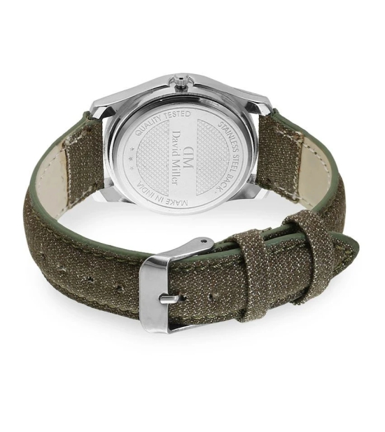 David Miller Green Dial Green Fabric Strap Mens Watch - DMRCW4