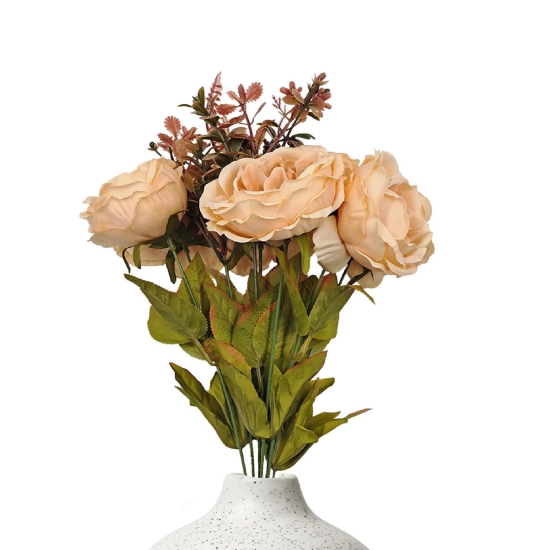 Large Peony Blooms Artificial Flowers Peach