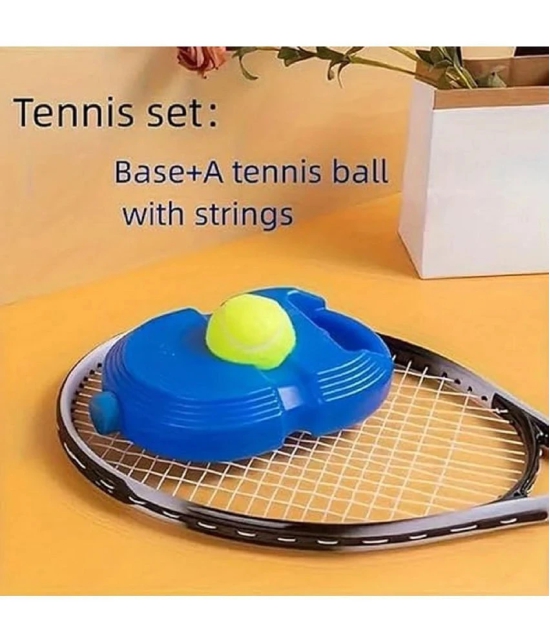 sevriza Tennis Trainer Rebound Ball with String Solo Tennis Trainer Set Self Tennis Practice Ball with String Cricket Trainer Rebound Ball with Rope Fill Sand or Water (Multicolor) (No Racke