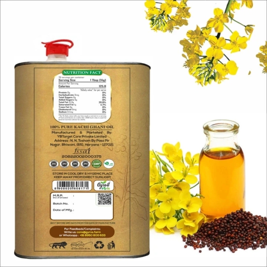 Stone Cold Pressed Oil Yellow and Black Mustard Combo | 5L + 5L | zero Adulteration | Sieve Filtered-5 Liter + 5 Liter