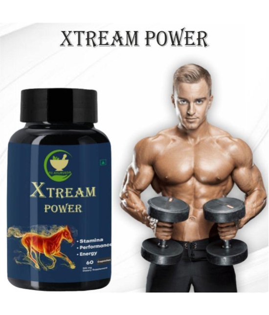 FIJ AYURVEDA Xtream Power Shilajit Capsule Supports Energy, Stamina & Vitality - 500mg 60 Capsules (Combo Pack)