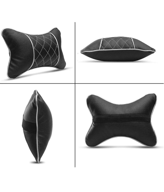 Auto Hub Neck Cushions Set of 2 Black