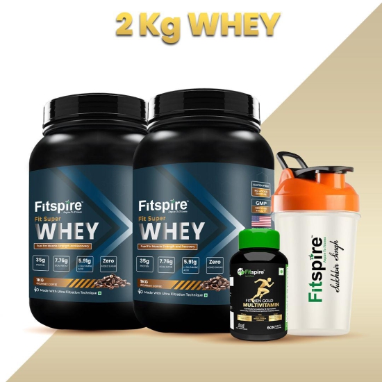 Whey Protein With Shaker-2Kg / King Whey + Super Whey