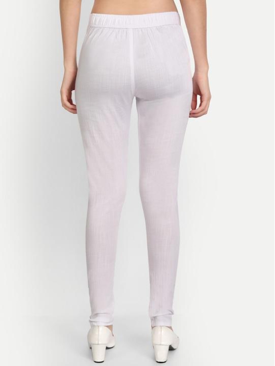 Women White Solid Regular Trouser